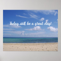 Today Will Be A Great Day Motivational Beach Scene