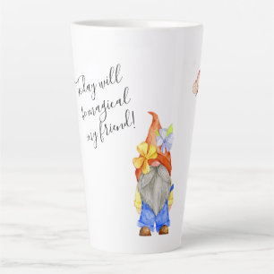 Today will Magical Gnome Fun Colourful Tall Latte  Latte Mug