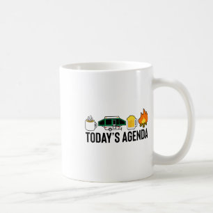 Today's Agenda Camping Coffee Pop Up Camper Beer C Mug