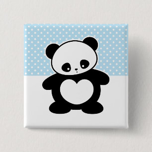 Today's Best! Kawaii panda 2 Inch Square Button