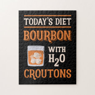 Today's Bourbon With Water Groutons Jigsaw Puzzle