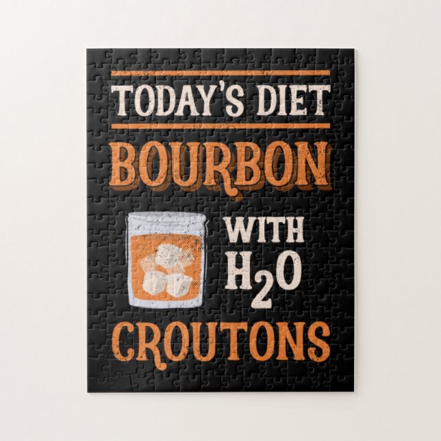 Today's Bourbon With Water Groutons Jigsaw Puzzle (Vertical)