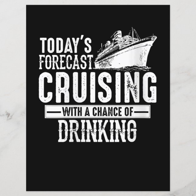 Todays Forecast Cruising With A Chance Of Drinking (Front)