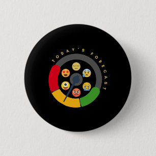Today's Forecast Mood Metre For Mental Health 2 Inch Round Button