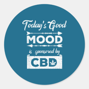 Today's Good Mood Sponsored Cbd Classic Round Sticker