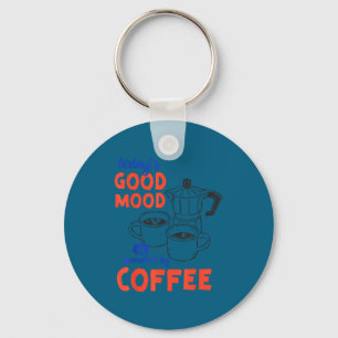 Today's Good Mood Sponsored Coffee Illustration Keychain