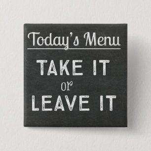 Today's Menu Chalkboard 2 Inch Square Button