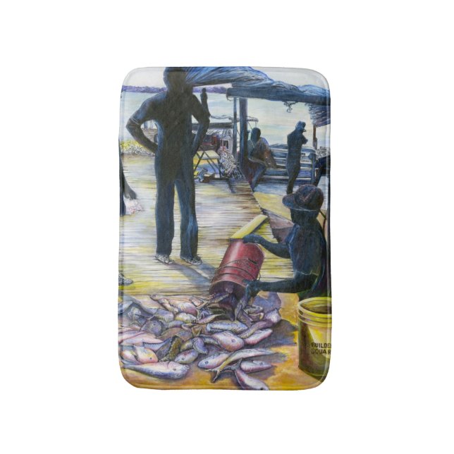Today's Menu, Harbour Island, Bahamas Bath Mat (Front Vertical)