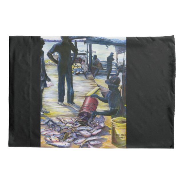 Today's Menu, Harbour Island, Bahamas Pillowcase (Back)