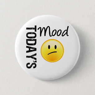 Today's Mood Emoticon Disappointed 2 Inch Round Button