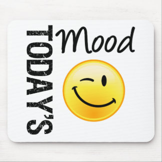 Today's Mood Emoticon Winking Mouse Pad
