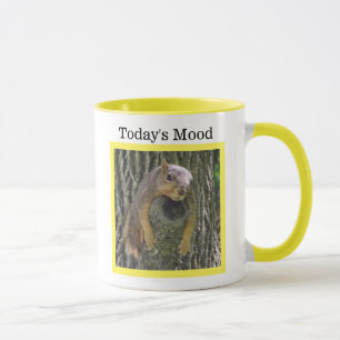 Today's Mood, Funny lazy tired sleepy Squirrel Mug