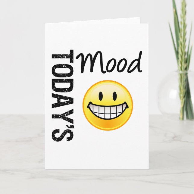 Today's Mood Very Happy Emoticon Card (Front)