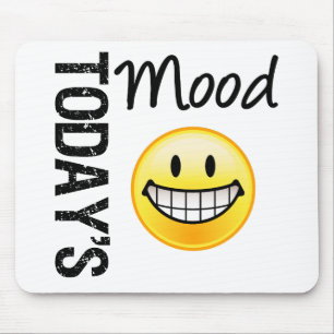Today's Mood Very Happy Emoticon Mouse Pad