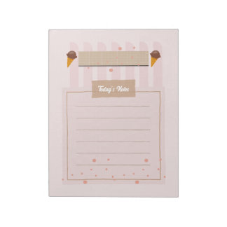 Today's Notes Pink Ice Cream Planning Page