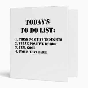 Today's To Do List: Binder