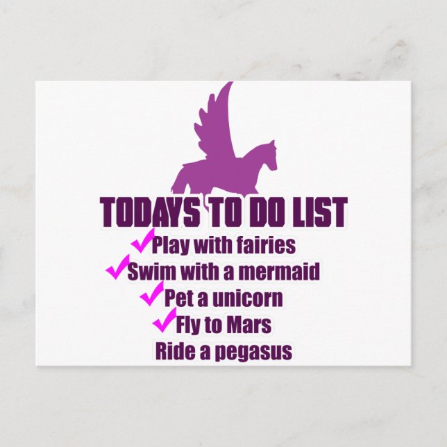 Today's To Do List Postcard (Front)