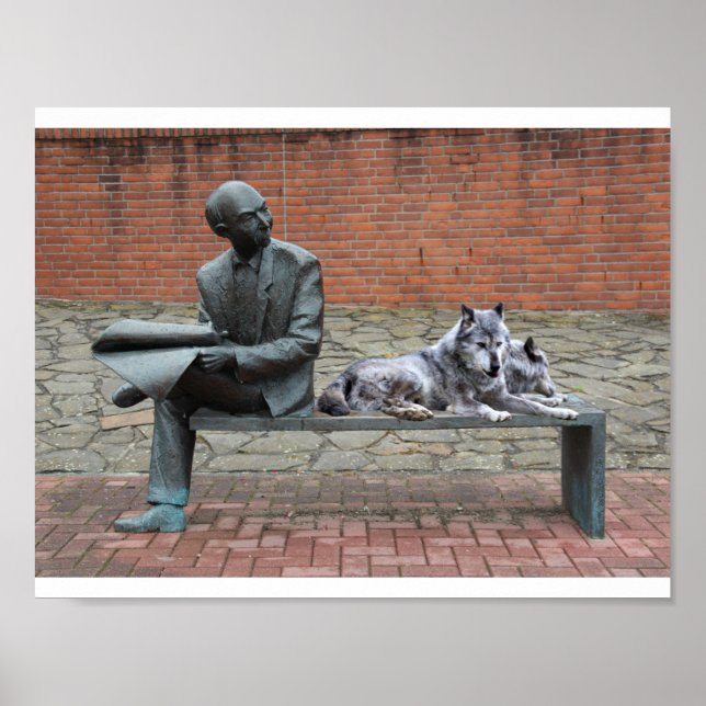 Today's visitors included real Wolves. Poster (Front)