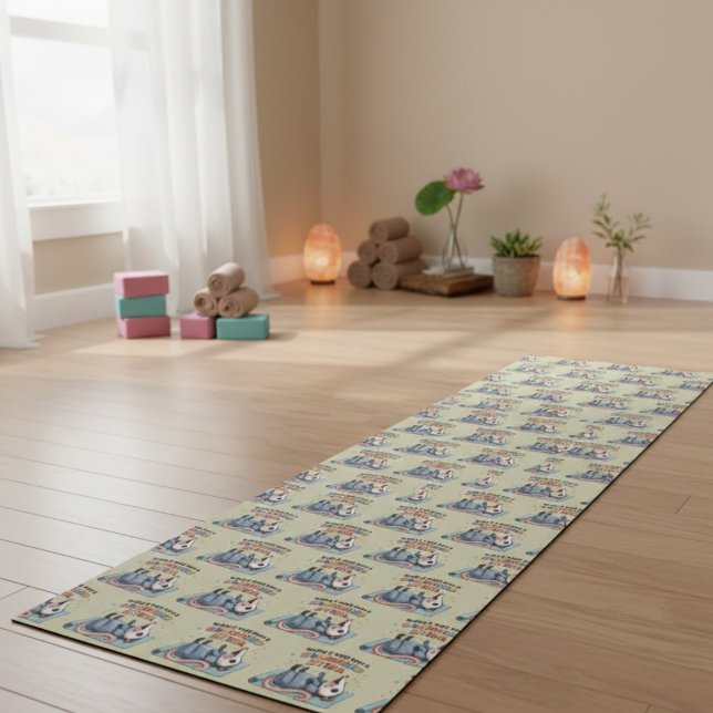 Todays Yoga Pose is Downward Possum Funny Mental  Mat (Creator Uploaded)