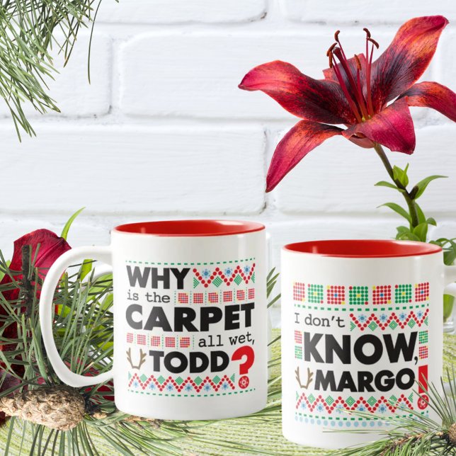 Todd Margo Carpet Funny Red Ugly Christmas Mug (Creator Uploaded)