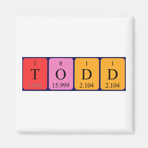 Todd periodic table name magnet