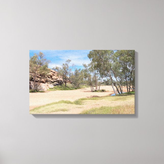 Todd River Basin Near Alice Springs Canvas Print (Front)