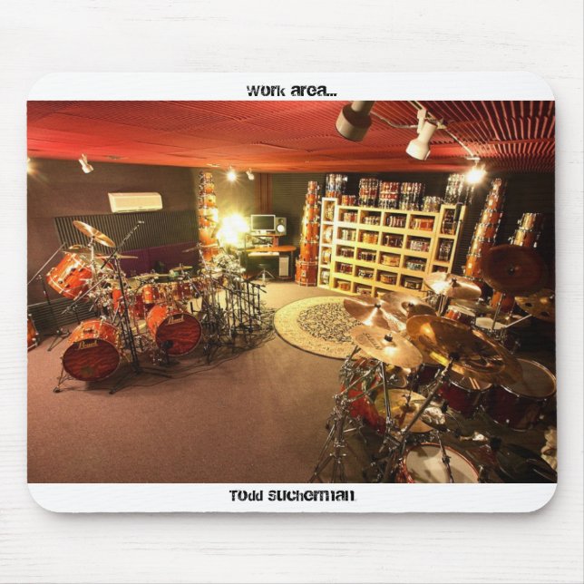 Todd Sucherman "Work Area" Drum Room Mouse Pad (Front)