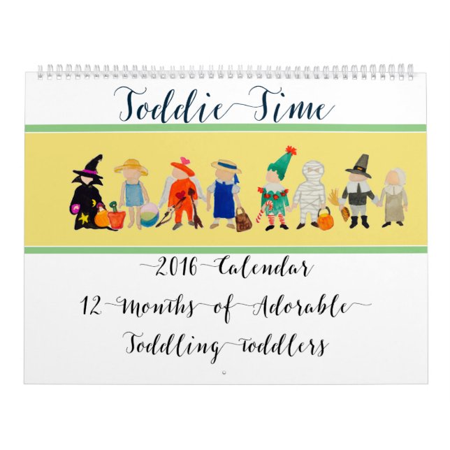 Toddie Time Toddler Water-Coloured 2016 Calendar (Cover)