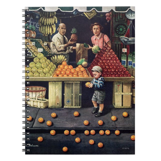 Toddler and Oranges Notebook (Front)