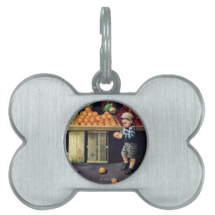 Toddler and Oranges Pet Tag