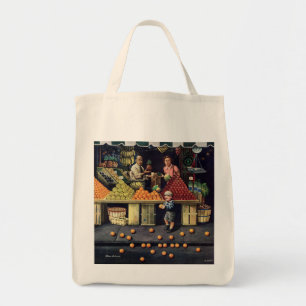 Toddler and Oranges Tote Bag