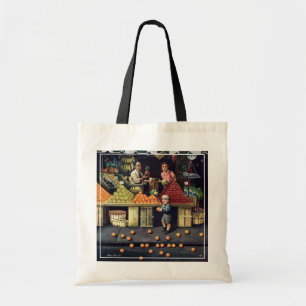 Toddler and Oranges Tote Bag