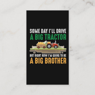 Toddler Big Brother Graphic Tractor Sibling Son Business Card