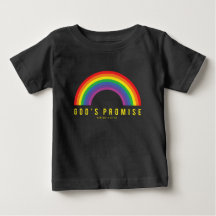 Toddler Black Tee Rainbow God's Promise 