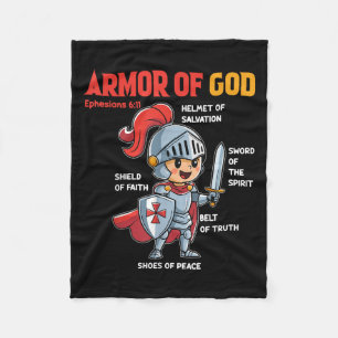 Toddler Boy Armor Of God Brother Son Men Kid Chris Fleece Blanket