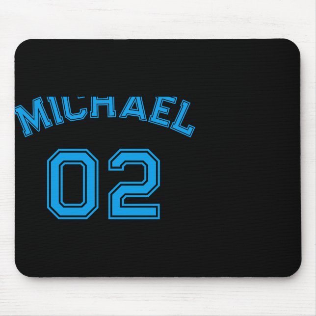 Toddler Boy Blue Name Jersey Number Srts Cotton To Mouse Pad (Front)