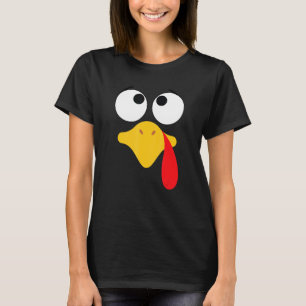 Toddler Boy Girl Turkey Face Costume Happy Thanksg T-Shirt