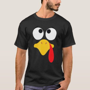Toddler Boy Girl Turkey Face Costume Happy Thanksg T-Shirt