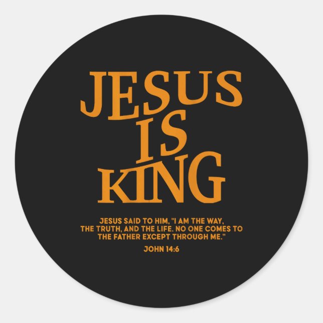 Toddler Boy Jesus Is King Camo Christian God Son S Classic Round Sticker (Front)