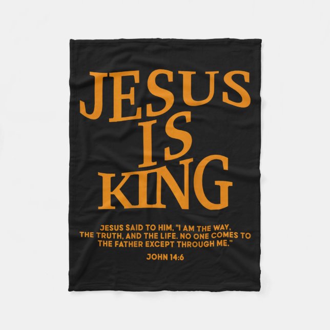 Toddler Boy Jesus Is King Camo Christian God Son S Fleece Blanket (Front)