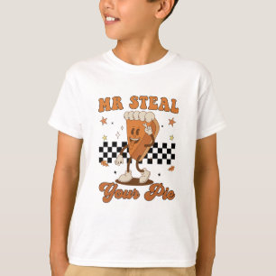 Toddler Boy Thanksgiving Mr Steal Your Pie Kids Me T-Shirt