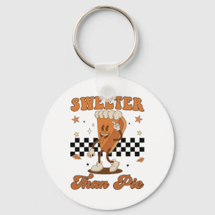 Toddler Boy Thanksgiving Sweeter Than Pie Funny Ki Keychain