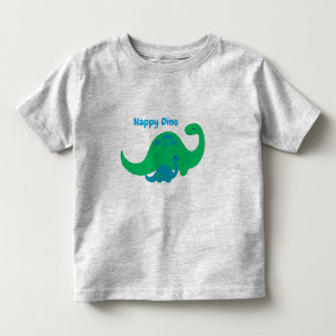 Toddler boy tshirt with happy dino print