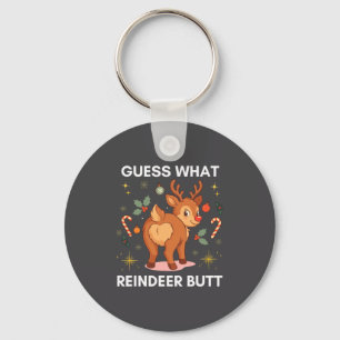 Toddler Christmas Ugly Sweater Guess What Reindeer Keychain