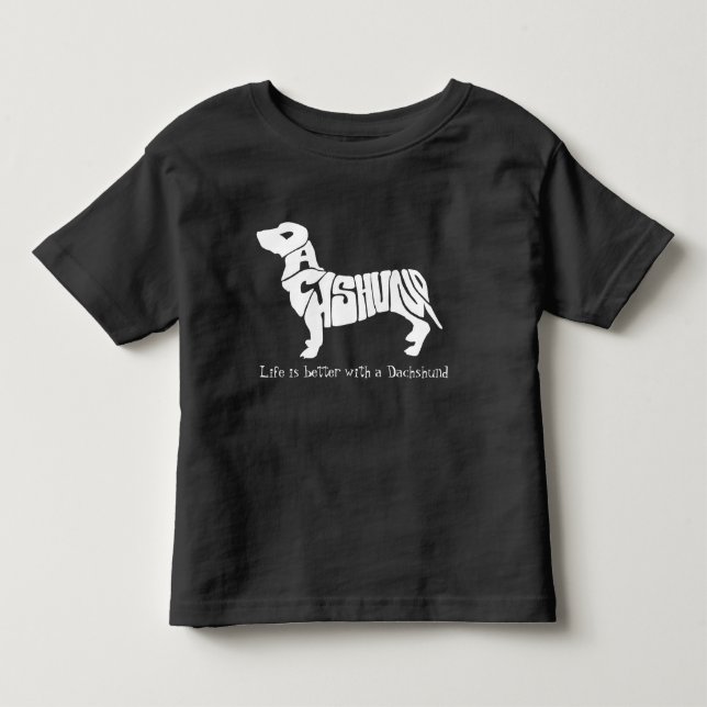 Toddler Dachshund Dog T-Shirt (Front)
