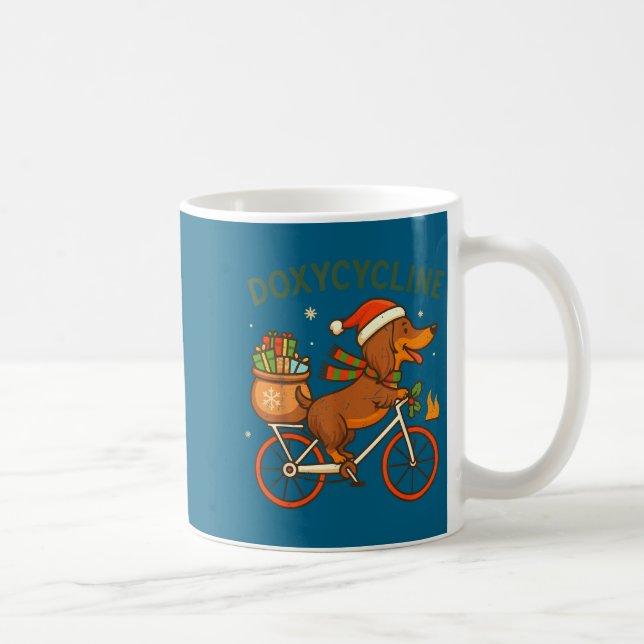 Toddler Doxycycline Long Hair Dachshund Christmas  Coffee Mug (Right)