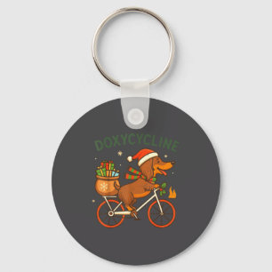 Toddler Doxycycline Long Hair Dachshund Christmas Keychain