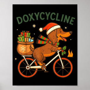 Toddler Doxycycline Long Hair Dachshund Christmas  Poster