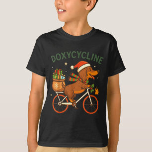 Toddler Doxycycline Long Hair Dachshund Christmas T-Shirt
