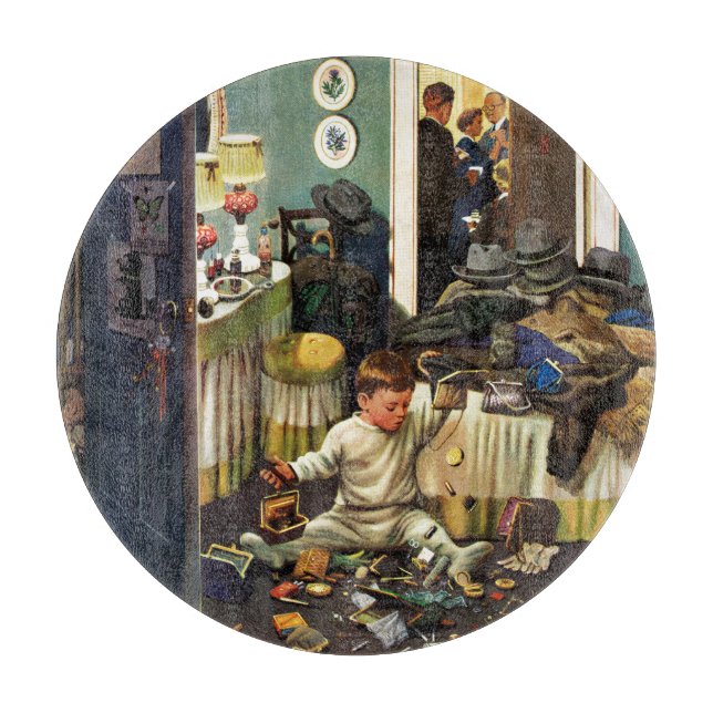 Toddler Empties Purses Cutting Board (Front)